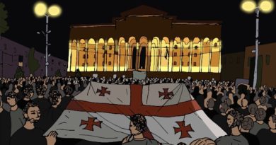 В Тбилиси покажут иллюстрации датской художницы о протестах на Руставели