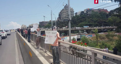 Оппозиция потребовала отставки Георгия Гахария на эстакаде в Тбилиси - Netgazeti