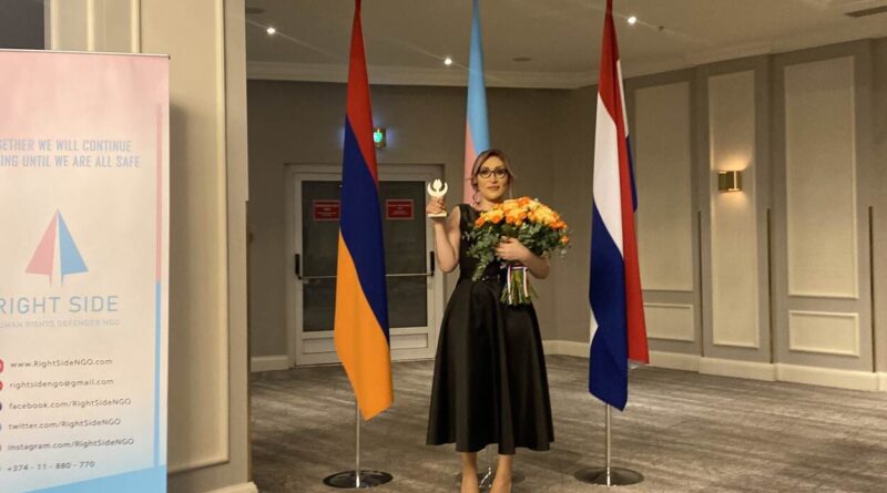 Трансгендерная женщина из Армении стала лауреатом премии «Тюльпан прав человека»