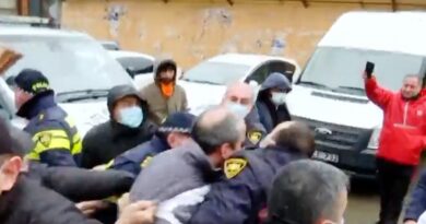На акции протеста у офиса «Грузинской мечты» задержаны четыре человека