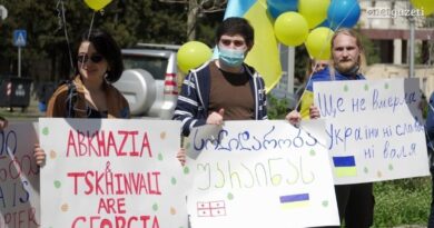В Тбилиси прошла акция в поддержку Украины