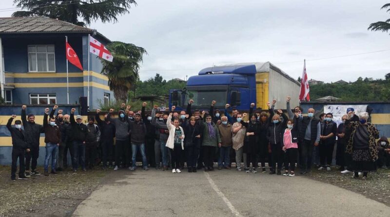 22-ой день забастовки на мукомольном заводе в Озургети