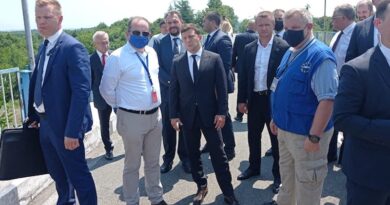 Президент Украины посетил Ингурский мост