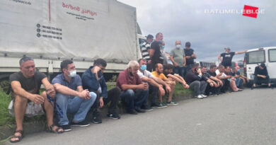 Протест водителей трейлеров в Батуми — задержаны четыре человека