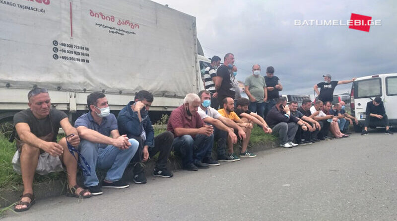 Протест водителей трейлеров в Батуми — задержаны четыре человека