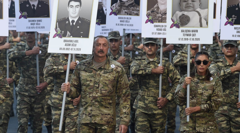 В Баку прошел марш памяти погибших во Второй карабахской войне