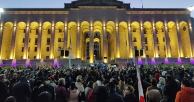 В центре Тбилиси проходит очередной протестный митинг