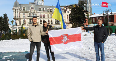 В Батуми прошла акция в поддержку Украины