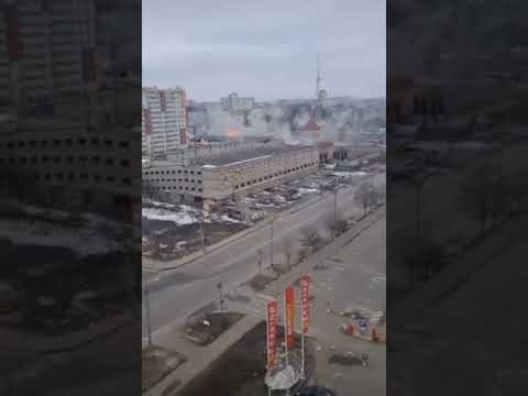 Перед самым началом переговоров Россия обстреляла центр Харькова из РЗСО Смерча с кассетными боеприпасами