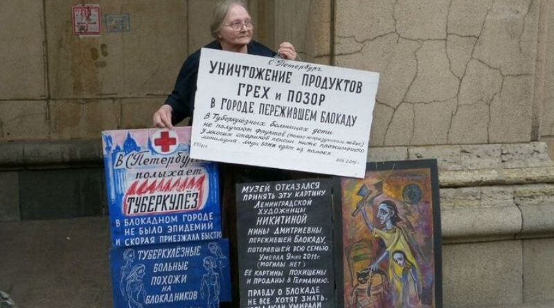 «Совесть Петербурга» — 77-летняя художница 20 лет протестует против политики Путина