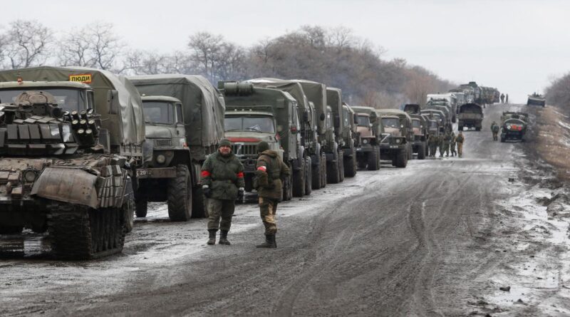 Оккупанты оставили колонну военной техники вблизи Макарова