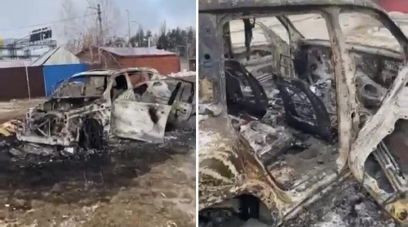 Российские террористы расстреляли из танковых пулеметов авто с гражданскими под Киевом