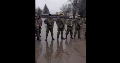 "Уходите отсюда!": на Луганщине местные жители вышли против вооруженных оккупантов РФ