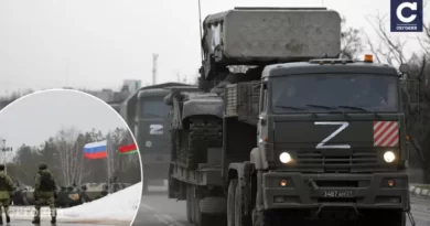 В Беларуси заметили колонну военной техники РФ с отметками "V": ехала в сторону Москвы (видео)