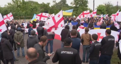Сторонники Саакашвили провели акцию протеста у руставской тюрьмы