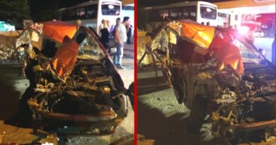 В Гонио произошло столкновение легкового автомобиля с трайлером