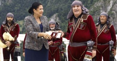 Президент Грузии наградила участников ансамбля долгожителей «Бермуха»