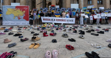 «Россия — государство-террорист!» — акция в центре Тбилиси