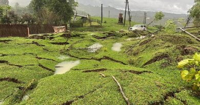 Наводнение в Гальском районе вызвало оползни