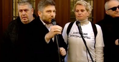 Участники акции призвали президента Грузии не миловать Саакашвили