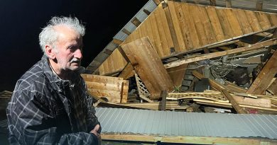 В Грузии ураган разрушил дом к котором проживала пожилая пара