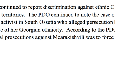 Дела Меаракишвили и Бестаева попали в отчет Госдепа США