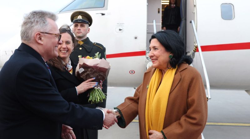 Президент Грузии Саломе Зурабишвили прибыла в Литву
