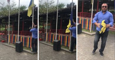 В тбилисском парке сорвали флаг Украины