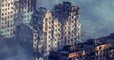 город-герой Бахмут, современный Сталинград, разрушенный российско-фашистскими оккупантами