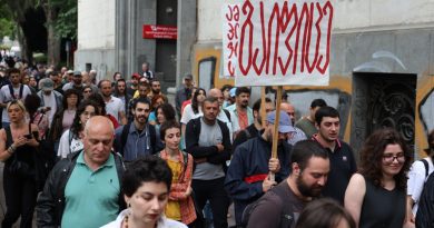 В Тбилиси прошел марш в поддержку бастующих шахтеров