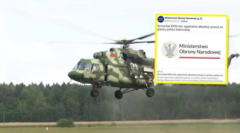 «Белорусские вертолёты нарушили воздушное пространство» — Минобороны Польши