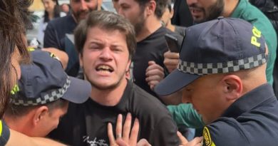 Акция протеста у здания Госканцелярии Грузии: Задержан секретарь молодежной организации ЕНД