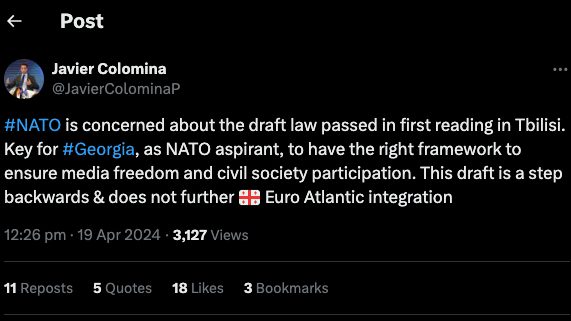 «Этот законопроект является шагом назад» — Спецпредставитель генсека НАТО