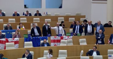 Спикер парламента Грузии выдворил из зала часть оппозиционных депутатов