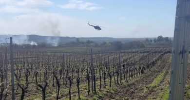 В Абхазии разбился и сгорел военный вертолет