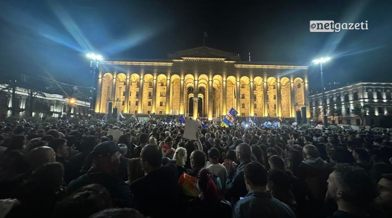 В Тбилиси проходит очередная акция протеста против российского закона