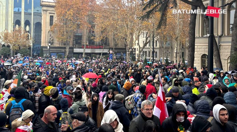 Протест в Тбилиси на фоне первой сессии парламента — фоторепортаж