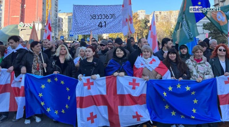 В Тбилиси прошло протестное шествие под лозунгом «Нет российским выборам»