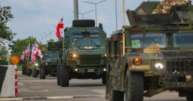 Американская и грузинская бронетехника прибыла на базу Вазиани в рамках учений Agile Spirit 2025