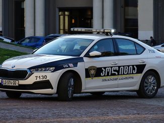 Škoda Octavia IV police car, Tbilisi