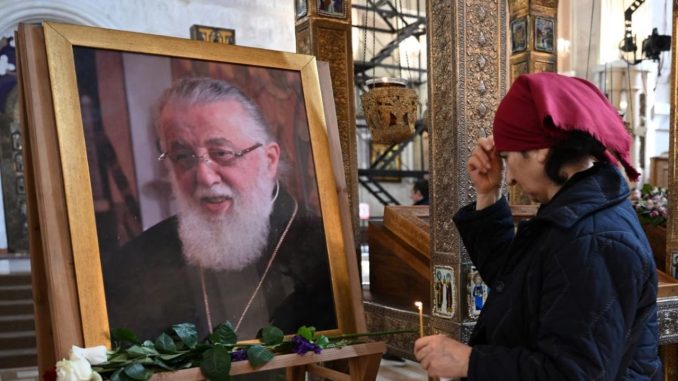 церемония прощания с Илией II