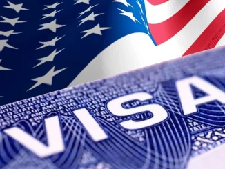 флаг США и виза