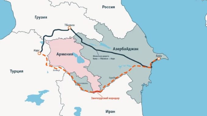 карта Южного Кавказа торговые маршруты
