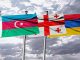 Флаги Грузии Армении и Азербайджана