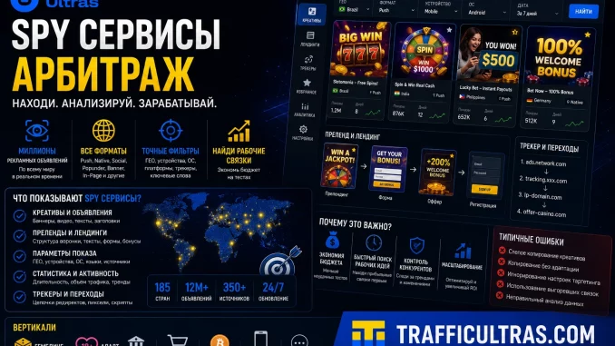 Spy сервисы арбитраж и анализ рекламных связок