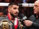 Грузинский боец UFC во время интервью после поединка