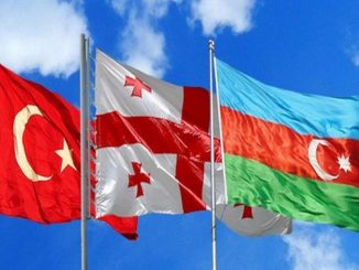 Флаги Грузии, Турции и Азербайджана
