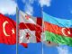 Флаги Грузии, Турции и Азербайджана
